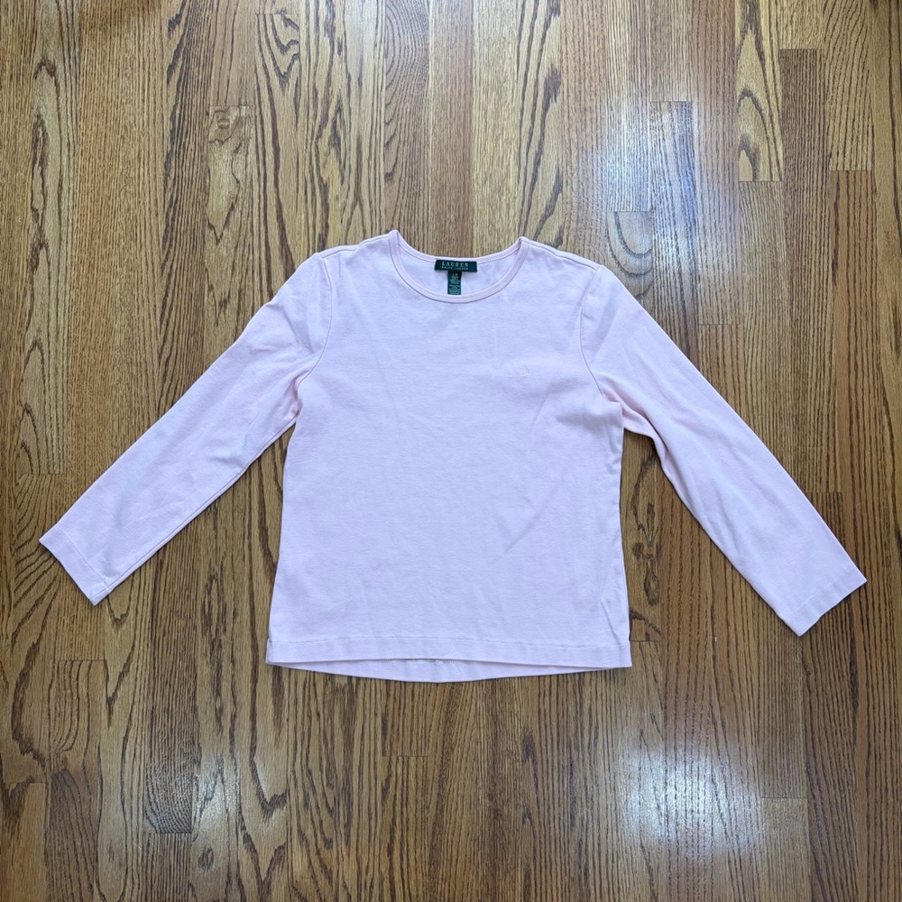 Ralph Lauren Light Pink Long Sleeve Tee